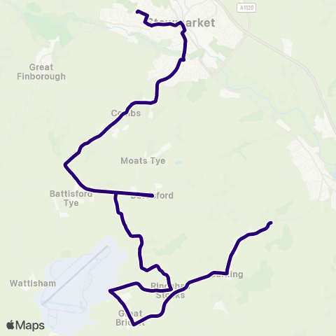 First Norfolk & Suffolk High School - Church map