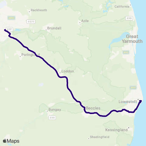 First Norfolk & Suffolk Bus Station - Bus Station map