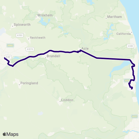 First Norfolk & Suffolk Bus Shelter - Sentinel House map