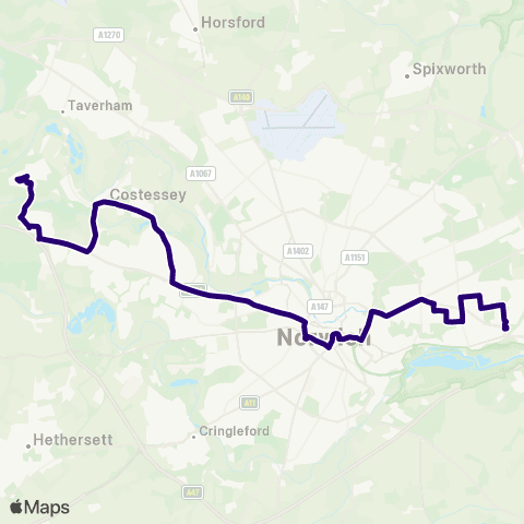 First Norfolk & Suffolk McDonalds - Sainsburys map