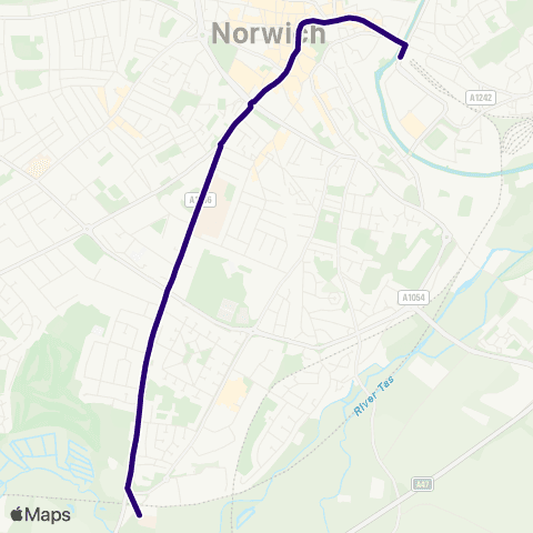 First Norfolk & Suffolk Univ Technical Coll Norfolk - Riverside Rd map