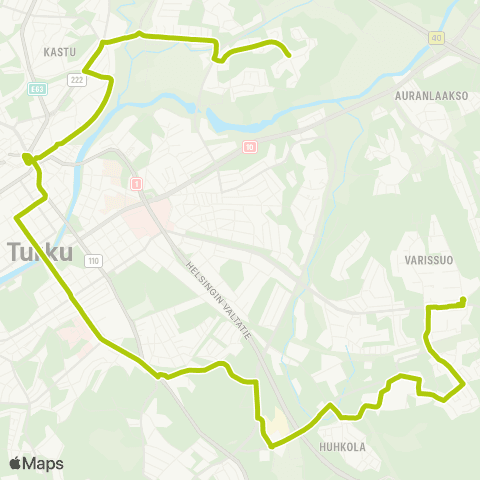 Föli Varissuo, Itäkeskus-Skanssi-Keskusta-Halinen map