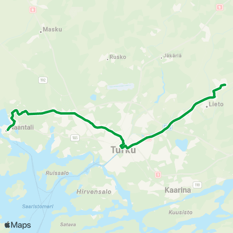 Föli Lieto-Turku-Naantali map