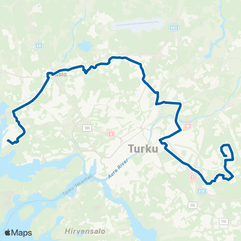 Föli Uittamo-Skanssi-Kupittaa-Länsikeskus-Satama map