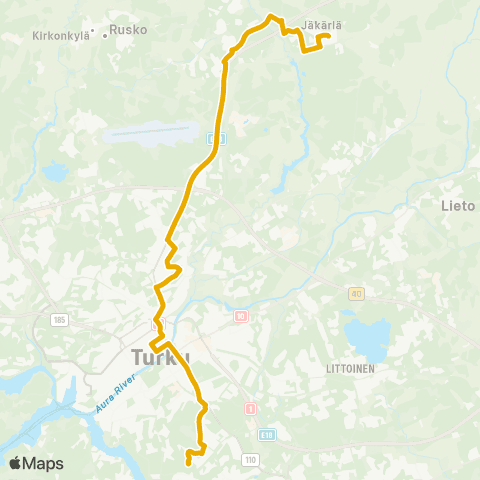 Föli Jäkärlä-Yli-Maaria-Moisio-Keskusta-Ilpoinen map