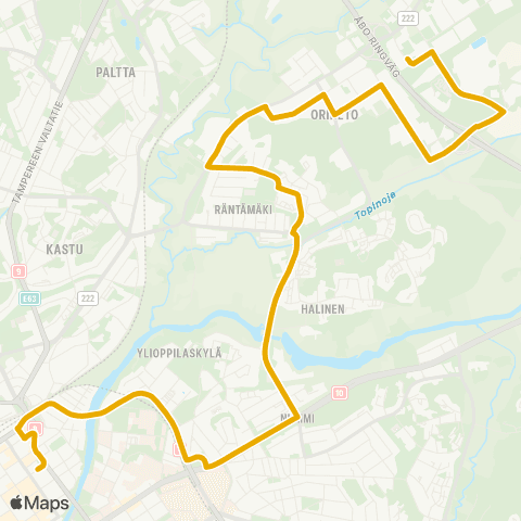 Föli Metsämäki-Oriketo-Puutori map