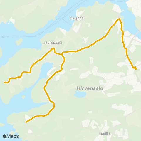 Föli Moikoinen-Kukola-Oriniemi-Häppilä-Moikoinen map