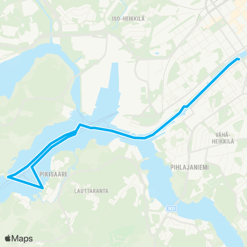 Föli Martinsilta-Forum Marinum-Ruissalo map