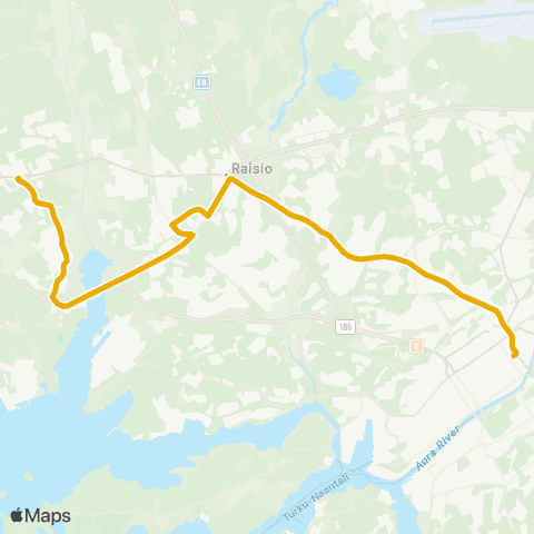 Föli Puutori-Raisio-Kaanaa map