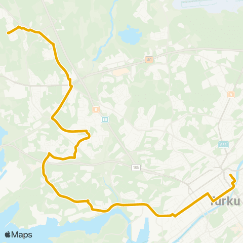 Föli Ylioppilaskylä-Keskusta-Ihala-Raisio-Petäsmäki map