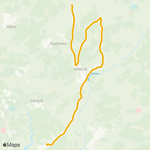 Föli Ilmarinen-Arosuo-Paavola map