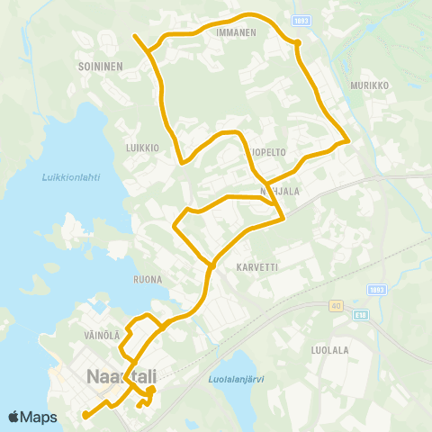 Föli Keskusta-Murikko-Keskusta map