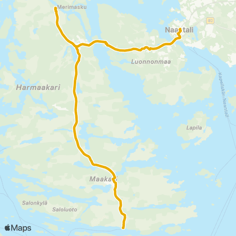 Föli Naantali-Rymättylä map