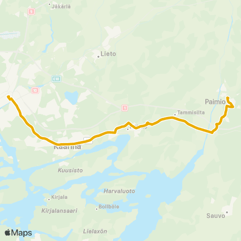 Föli Paimio-Naskarla-Piikkiö-Puutori map