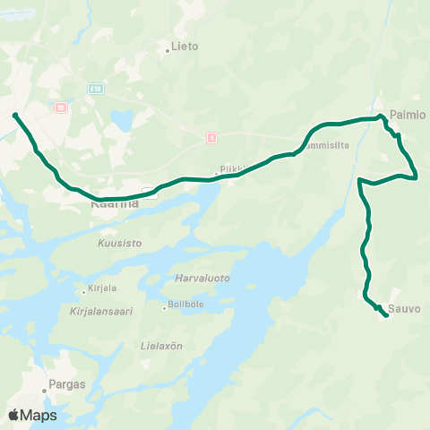 Föli Sauvo-Turku map