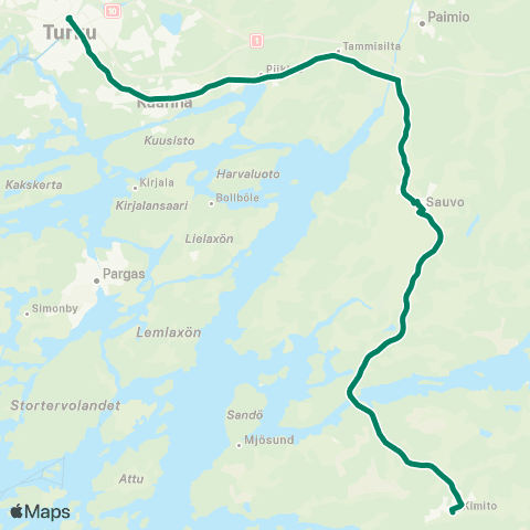 Föli Kemiö-Sauvo-Turku map