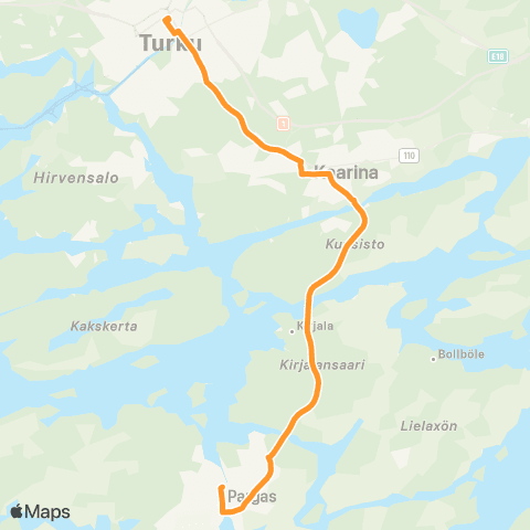 Föli Parainen-Turku map