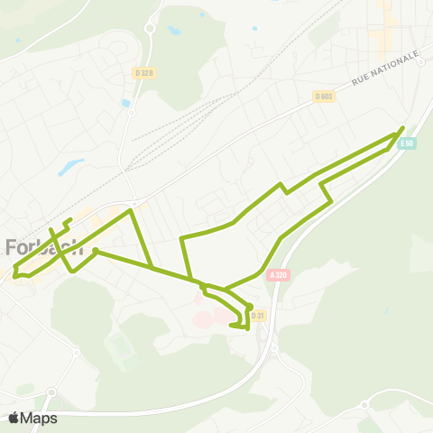 Forbus Forbach Gare rout. - Petite Forêt - Creutzberg map