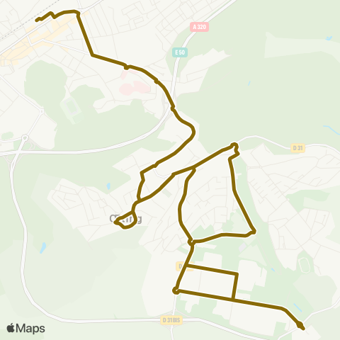 Forbus Forbach - Oeting map