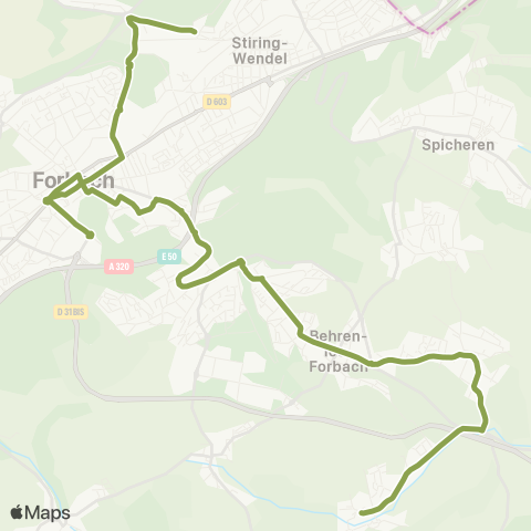 Forbus Bousbach Mairie - Lycée Condorcet map