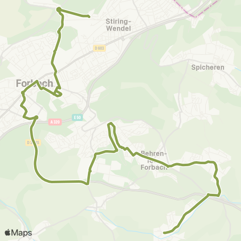 Forbus Bousbach Mairie - Lycée Condorcet map