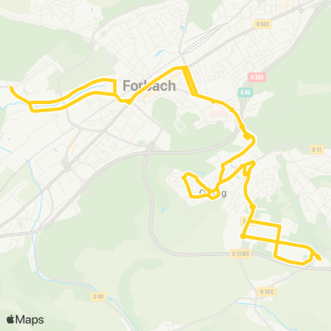 Forbus Marienau - Oeting map