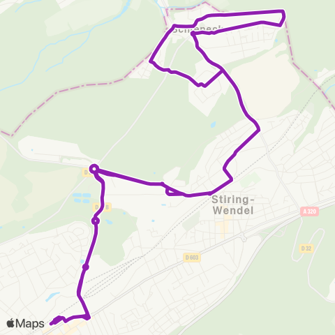 Forbus Gare routière Forbach - Schoeneck map