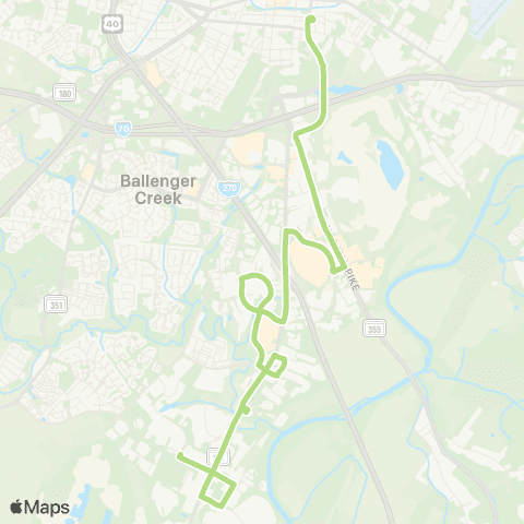 TransIT Route 85 Shuttle map