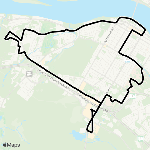 Fredericton Transit  map