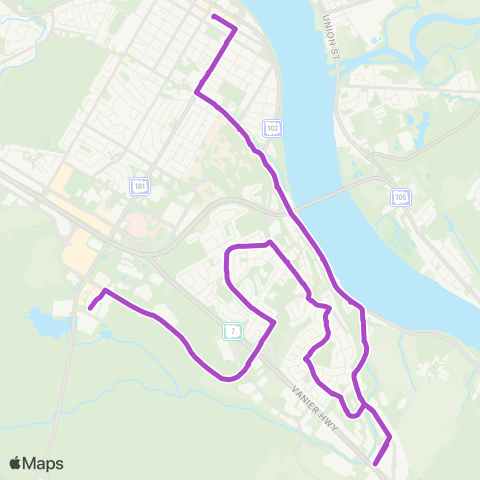 Fredericton Transit Corbett Center map