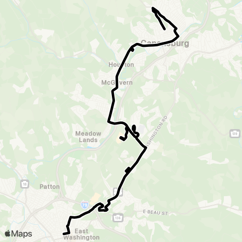 Freedom Transit County Line B map