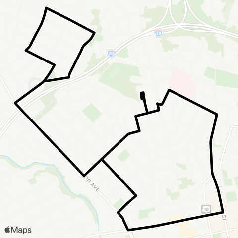 Freedom Transit Local Saturday map