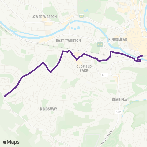Faresaver Dorchester Street - Haycombe Cemetery map