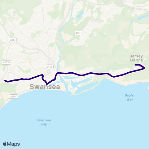 First South & West Wales Amazon - Sketty Cross map