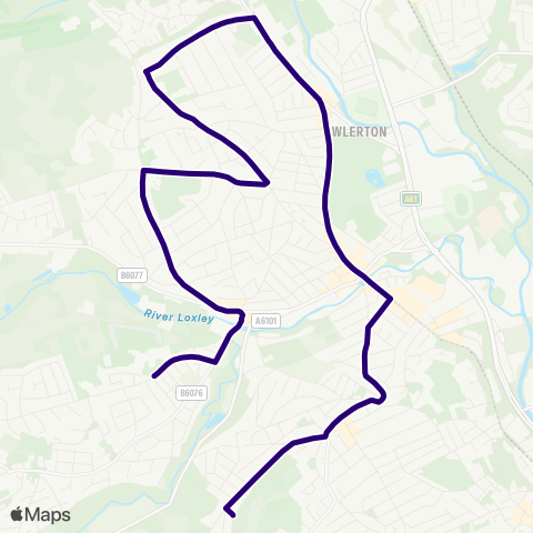 First South Yorkshire Commonside / Barber Rd - Forge Val Sch Access / Wood Ln map
