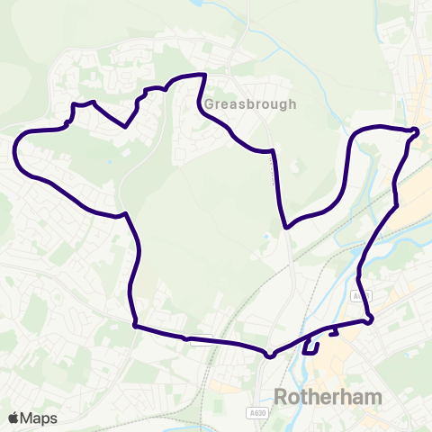 First South Yorkshire Rotherham Interchange / A10 - Rotherham Interchange / A3 map