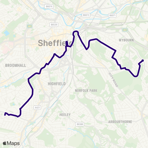 First South Yorkshire Manor Pk Ctr / Harborough Av - Union Rd / Osborne Rd map