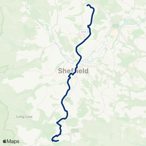First South Yorkshire Lowedges Rd / Gresley Rd - Meadowhall Interchange / D3 map