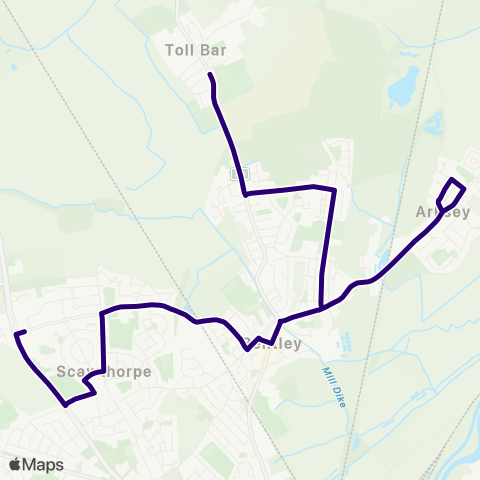 First South Yorkshire Jossey Ln / York Rd - Askern Rd / Prospect Rd map