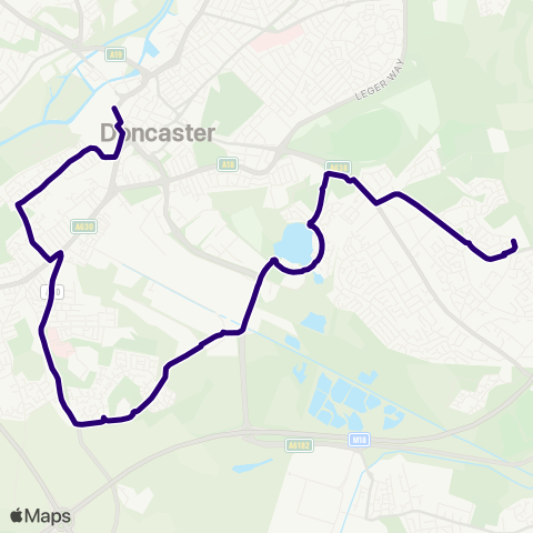 First South Yorkshire Doncaster Frenchgate Interchange / B4 - Acacia Rd / Sycamore Grove map