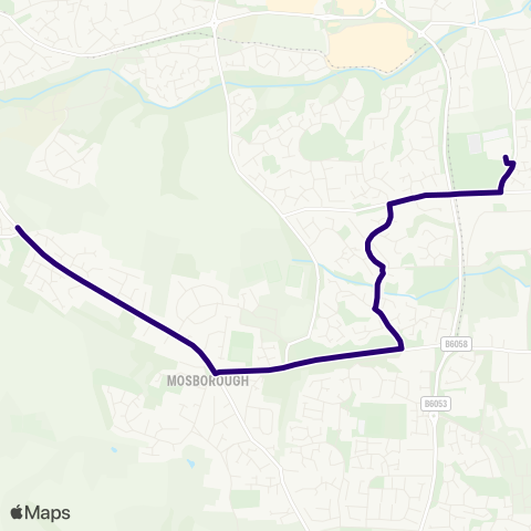 First South Yorkshire Westfield Sch / Eckington Rd - Mosborough Moor / Quarry Hill map