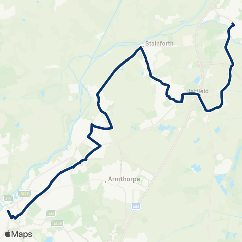 First South Yorkshire Sta Rd / Westfield Rd - Doncaster Frenchgate Interchange / B2 map