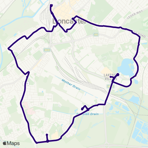 First South Yorkshire Doncaster Frenchgate Interchange / B10 - Doncaster Frenchgate Interchange / B2 map