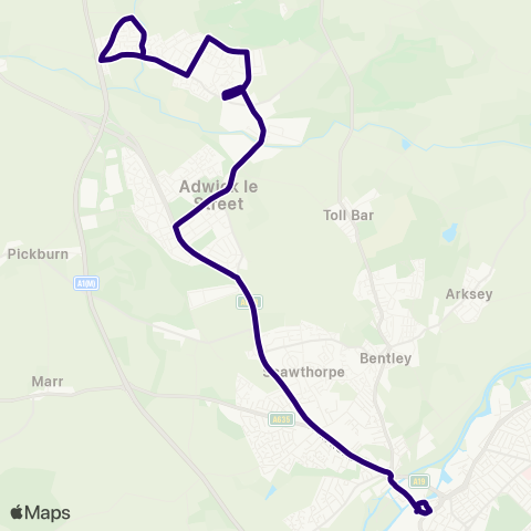 First South Yorkshire Doncaster Frenchgate Interchange / A7 - Crabgate Ln / Crabgate Dr map