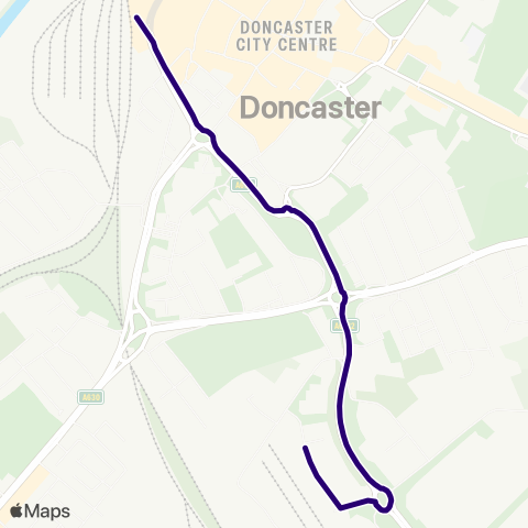 First South Yorkshire Doncaster Frenchgate Interchange / A4 - Heavens Walk / White Rose Way map