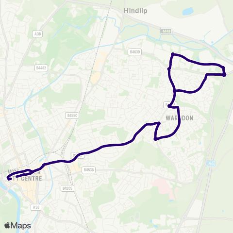 First Worcestershire Worcester Bus Sta - Worcester Bus Sta map