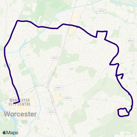 First Worcestershire A / E Unit - Worcester Bus Station map