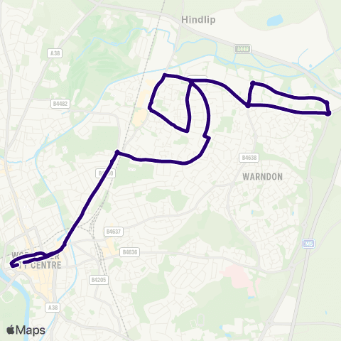 First Worcestershire Worcester Bus Sta - Worcester Bus Sta map