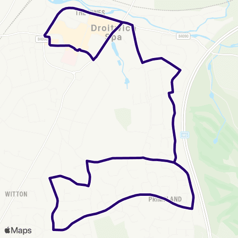 First Worcestershire Ombersley Street E - Ombersley Street E map