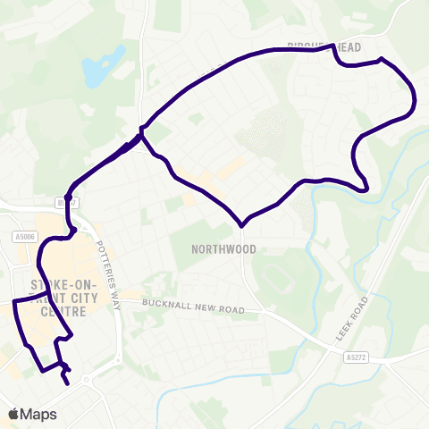 First Potteries Bus Station - Bus Station map